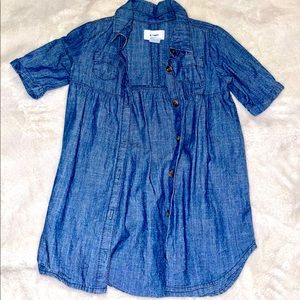 Toddler Girls chambray shirt dress